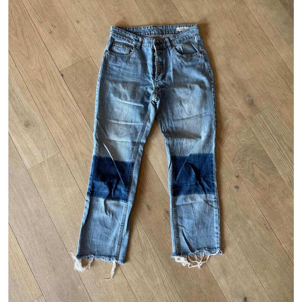 ANINE BING Patch Pocket Mid-rise Cropped Jeans - 26